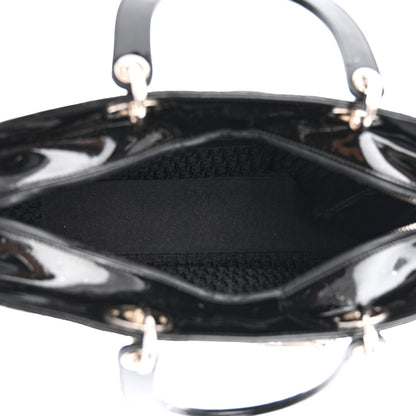 Christian Dior Patent Cannage Large Lady Dior Black 5 of 14