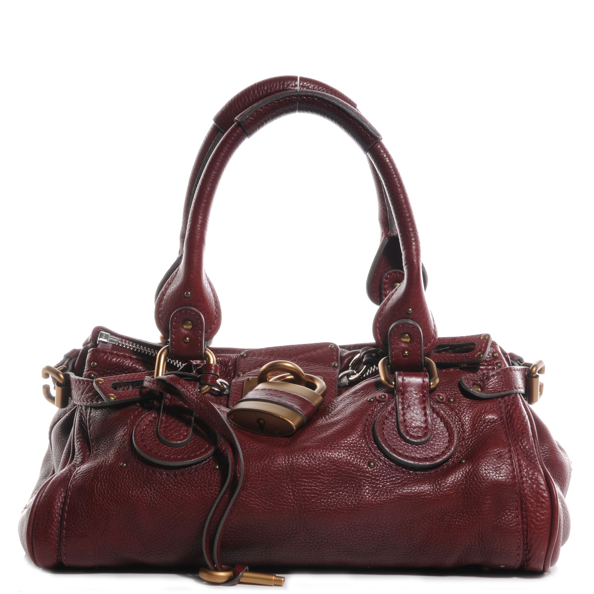 Chloe Leather Paddington Satchel Grenat 1 of 9