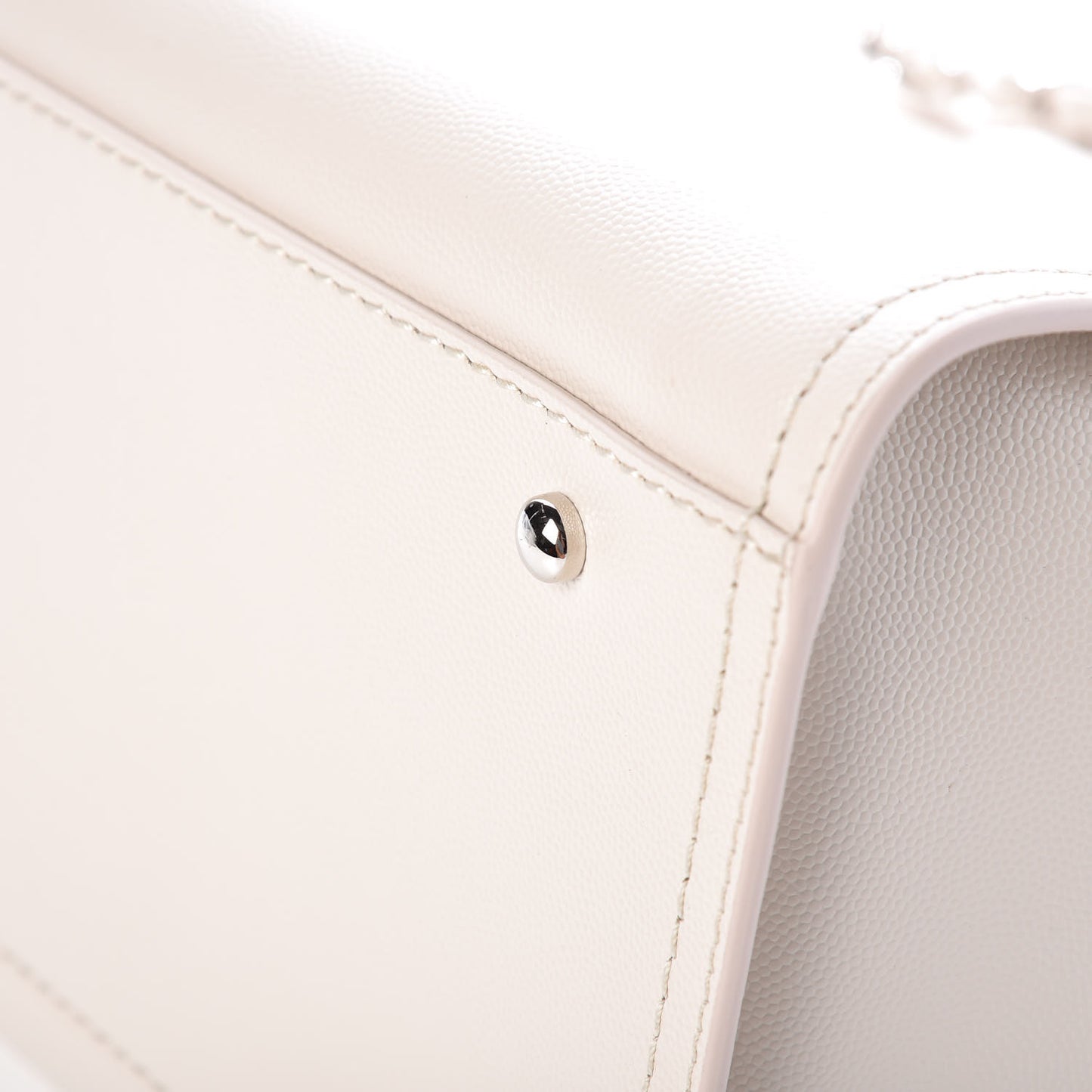 Caviar Small Studded Deauville Tote Ivory