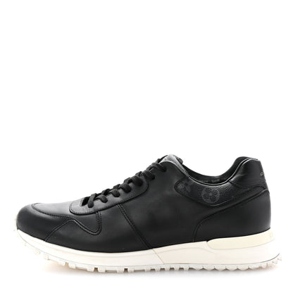 Louis Vuitton Calfskin Mesh Monogram Eclipse Mens Run Away Sneaker 8 Black 1 of 10