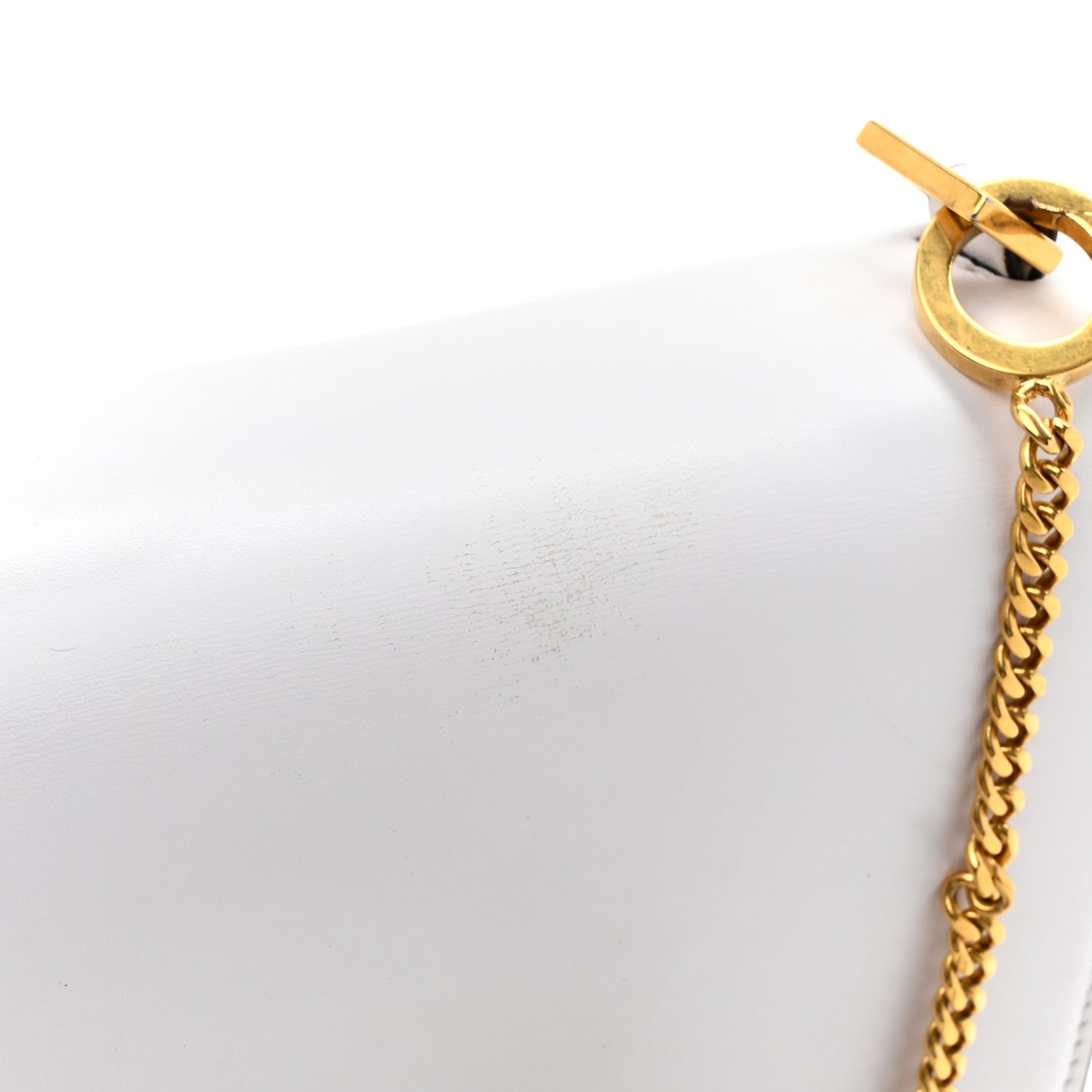 Smooth Calfskin Small VSling Shoulder Bag White