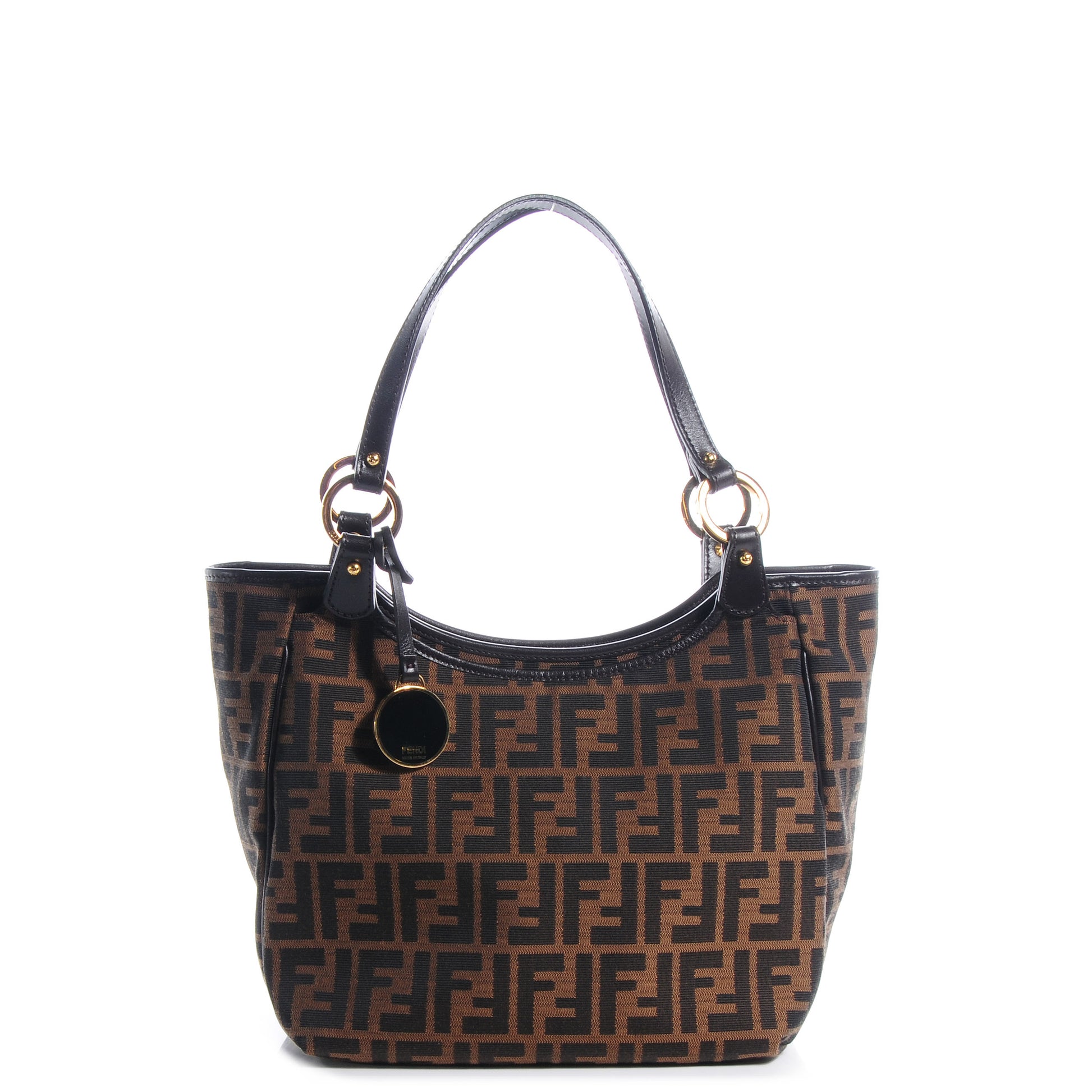 Fendi Zucca Small Chef Shopping Tote Tobacco Moro Black 1 of 10