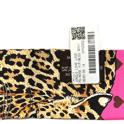 Hermes Silk Jungle Love Love Twilly Rose Vif Bleu Roy 3 of 6