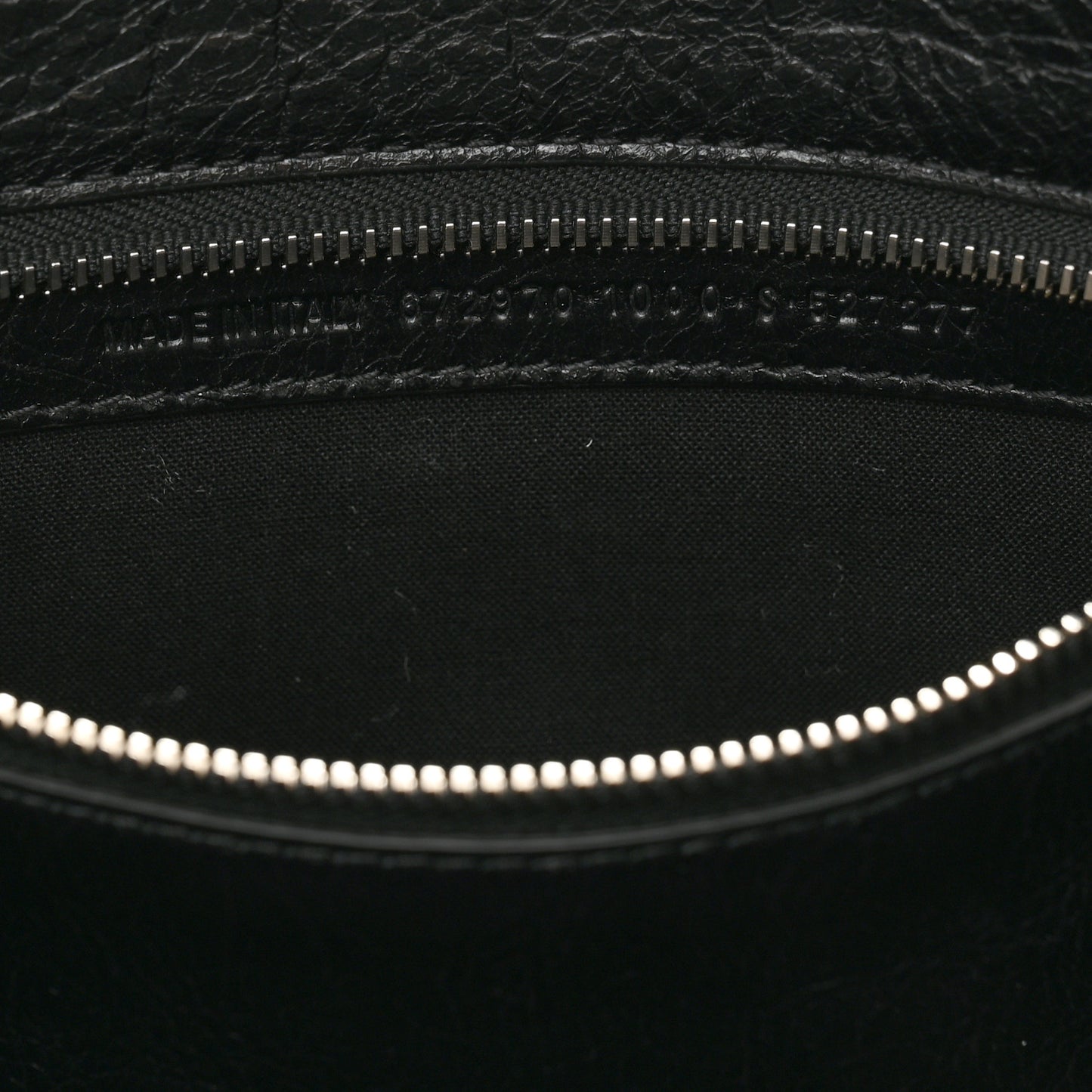 Agneau Arena Large Barbes Z Pouch with Handle Black