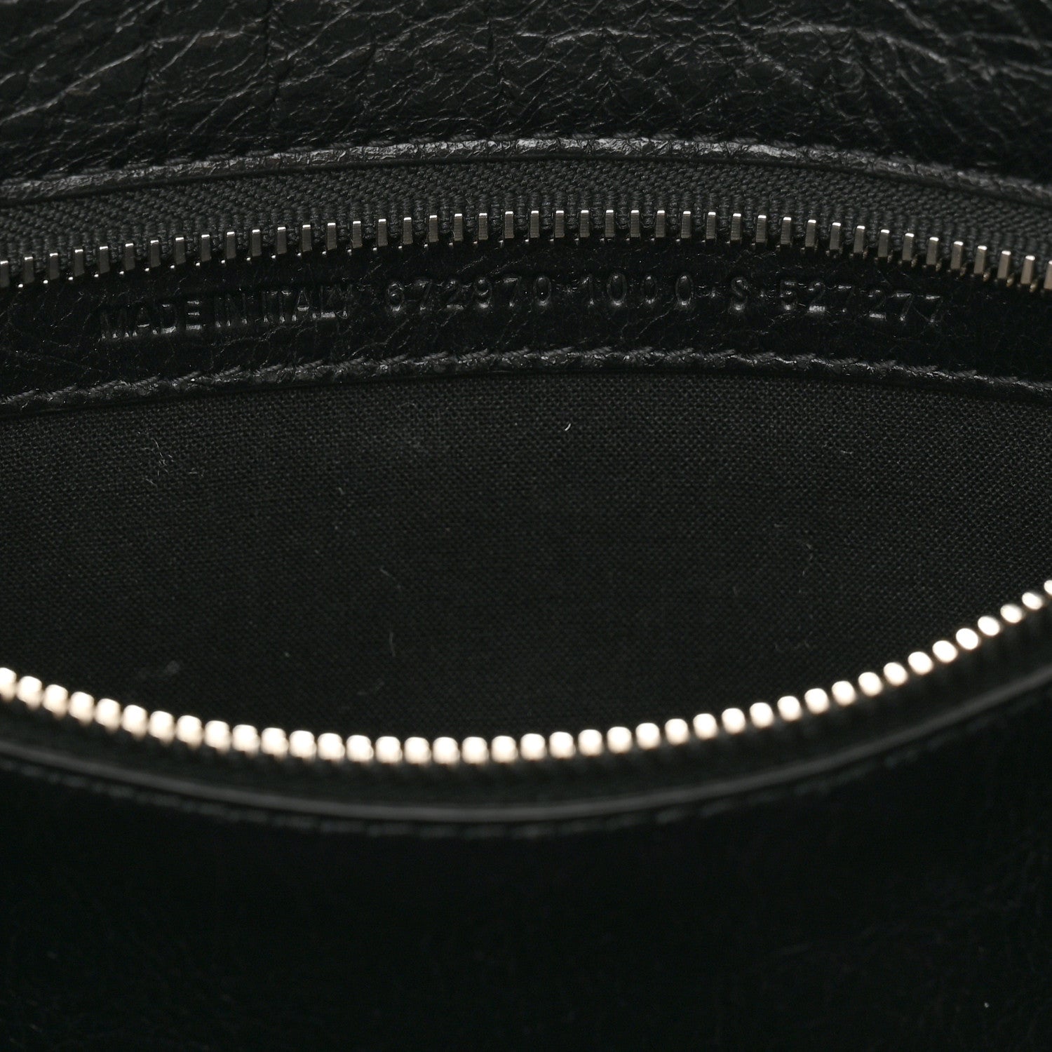 Balenciaga Agneau Arena Large Barbes Z Pouch with Handle Black 7 of 10