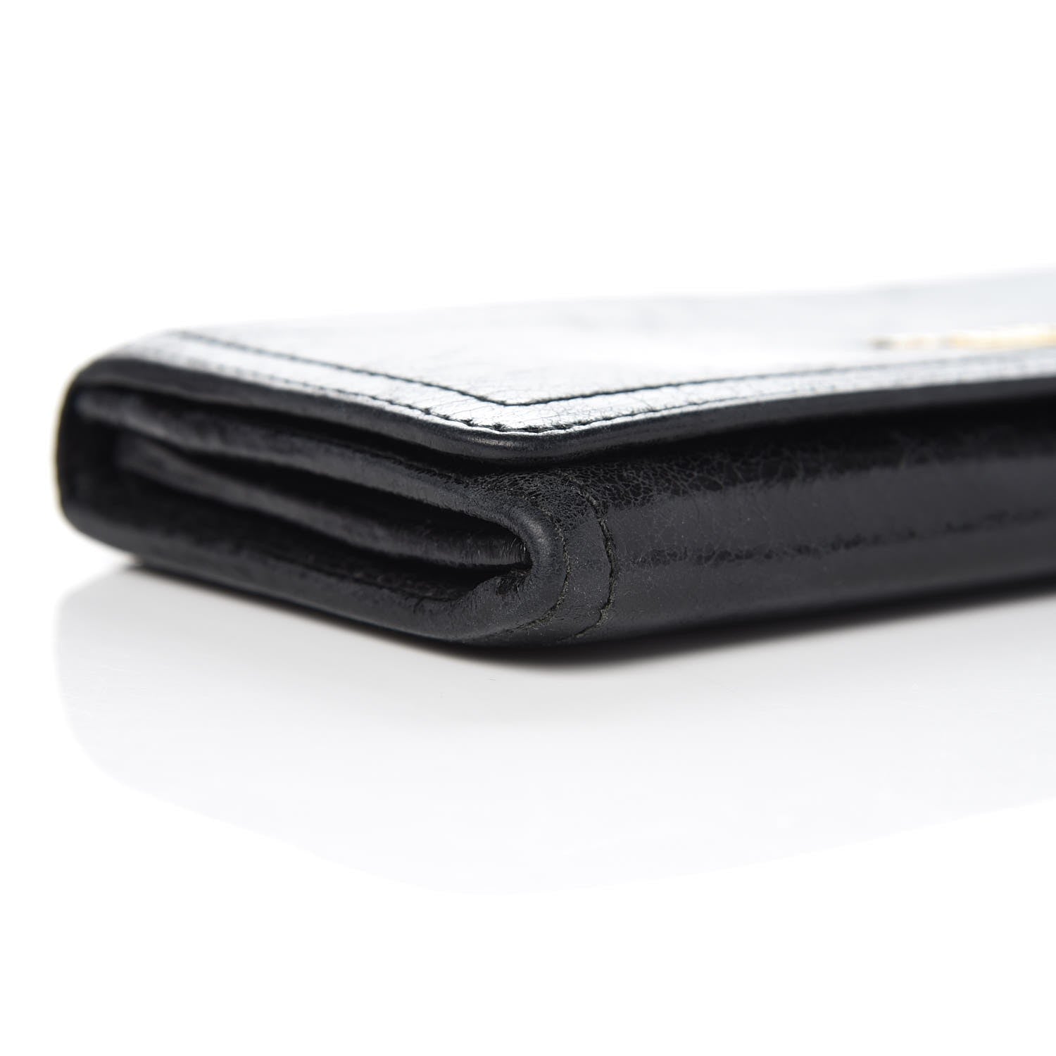 Prada Vitello Shine Zip Flap Wallet Black 14 of 17