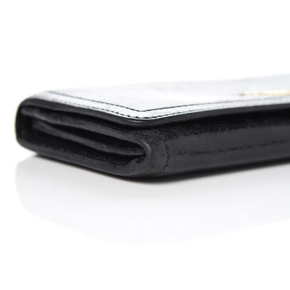 Prada Vitello Shine Zip Flap Wallet Black 14 of 17