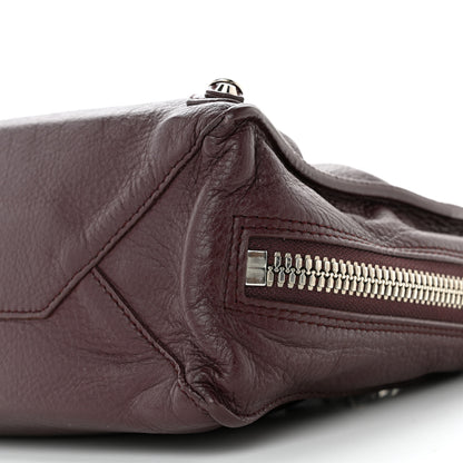 Balenciaga Calfskin Papier Mini A4 Zip Around Tote Rouge Aubergine 10 of 12