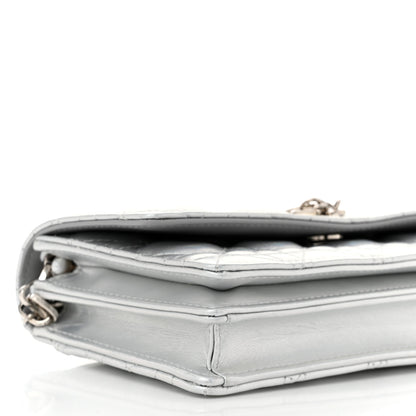 Christian Dior Iridescent Metallic Lambskin Cannage Mini My Dior Bag Silver 9 of 11