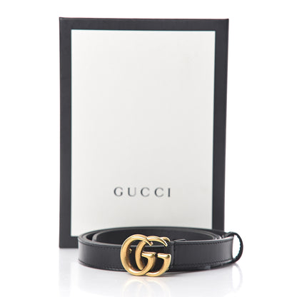 Gucci Calfskin Double G 20mm Belt 85 34 Black 6 of 6