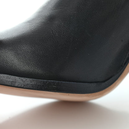 Valentino Garavani Calfskin Rockstud Double Buckle Block Heel Ankle Boots 37 Black 12 of 13