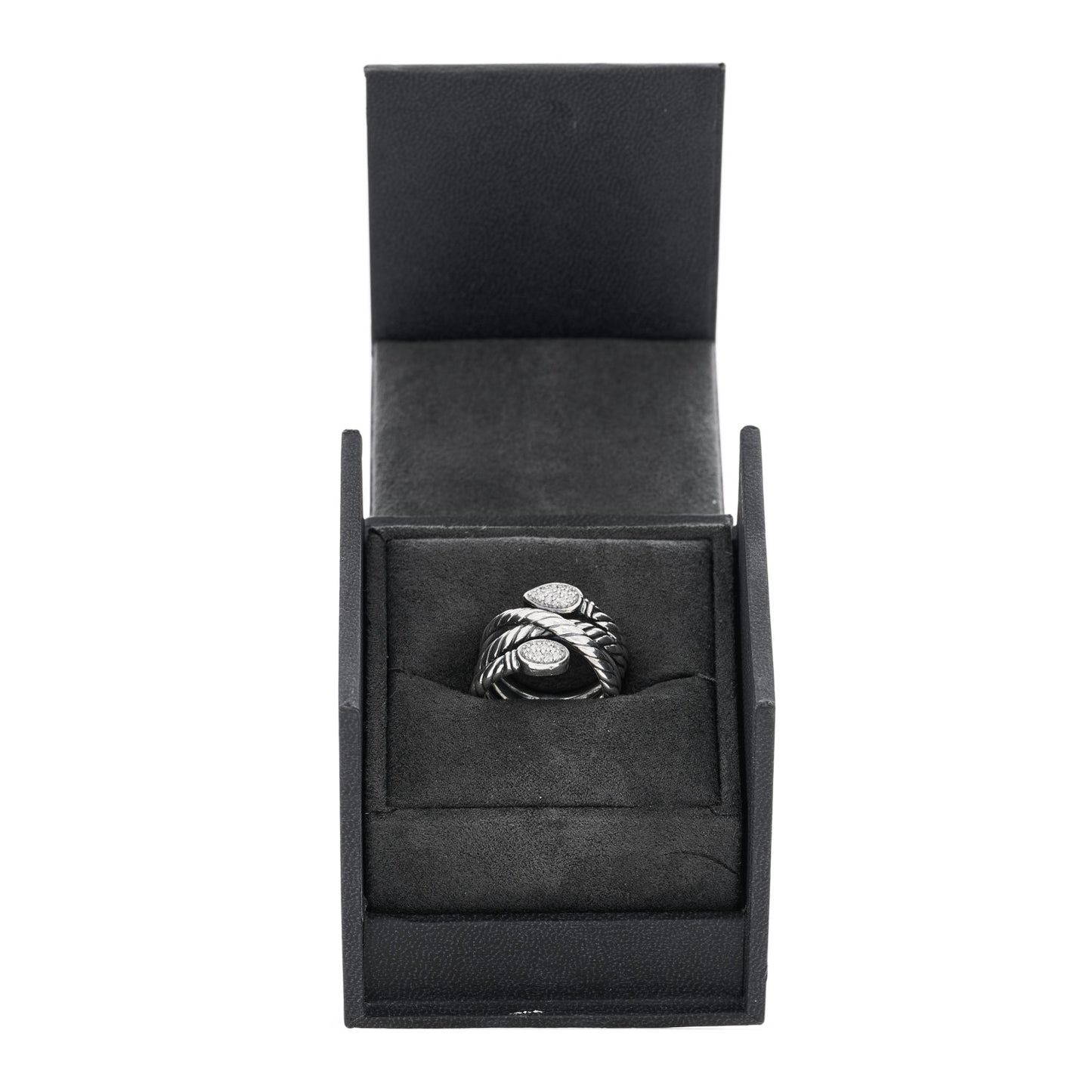 Sterling Silver Diamond Renaissance Serpent Ring 56 7.5