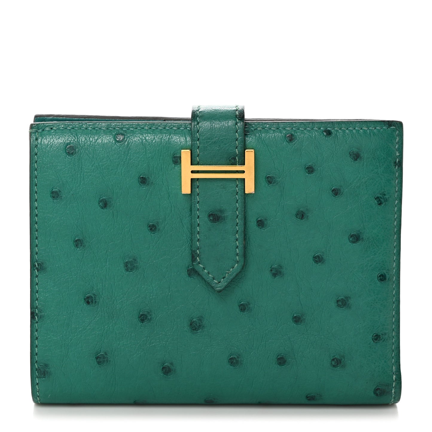 Ostrich Bearn Compact Wallet Vert Vertigo