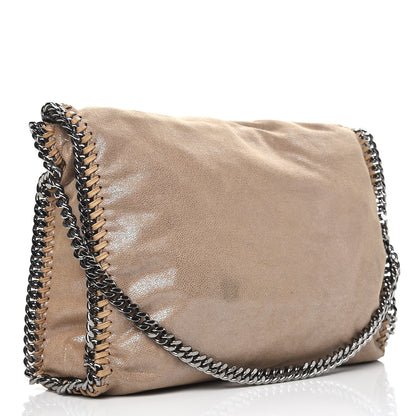 Stella McCartney Shaggy Deer Falabella Small Fold Over Tote Taupe 3 of 10