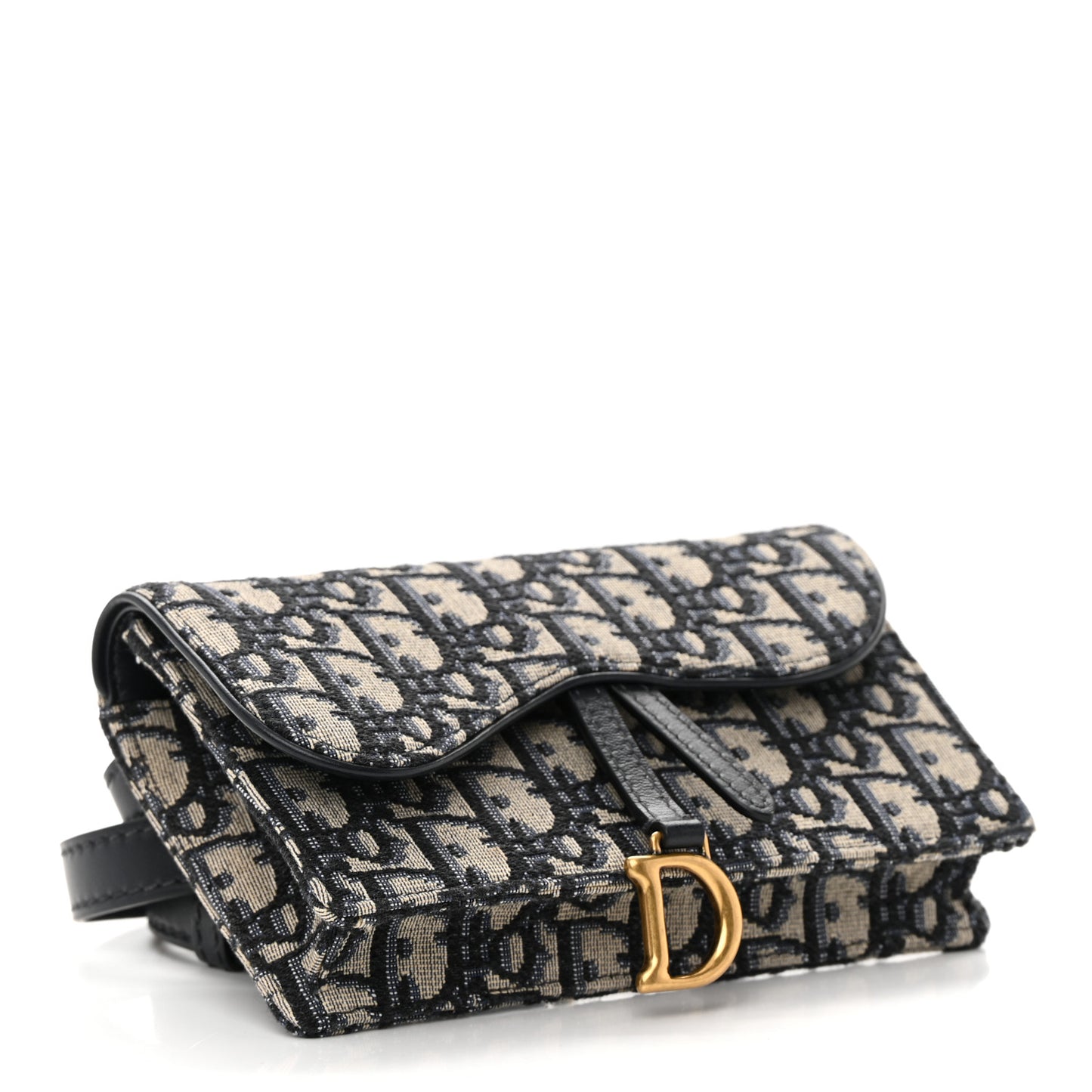 Oblique Saddle Belt Bag Blue