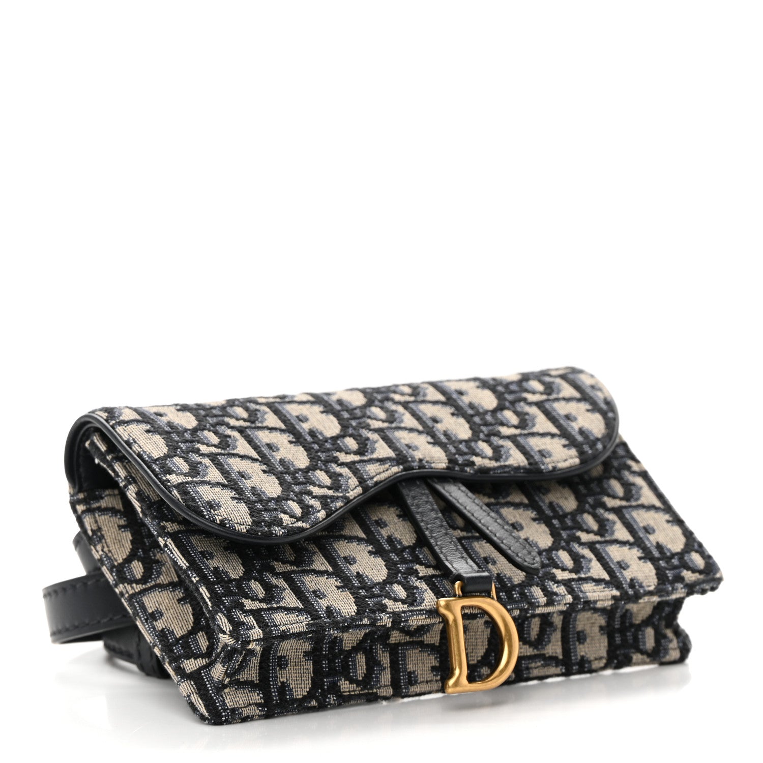 Christian Dior Oblique Saddle Belt Bag Blue 4 of 13