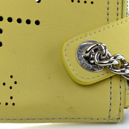 Chanel Calfskin Eyelets Clutch Yellow 10 of 11