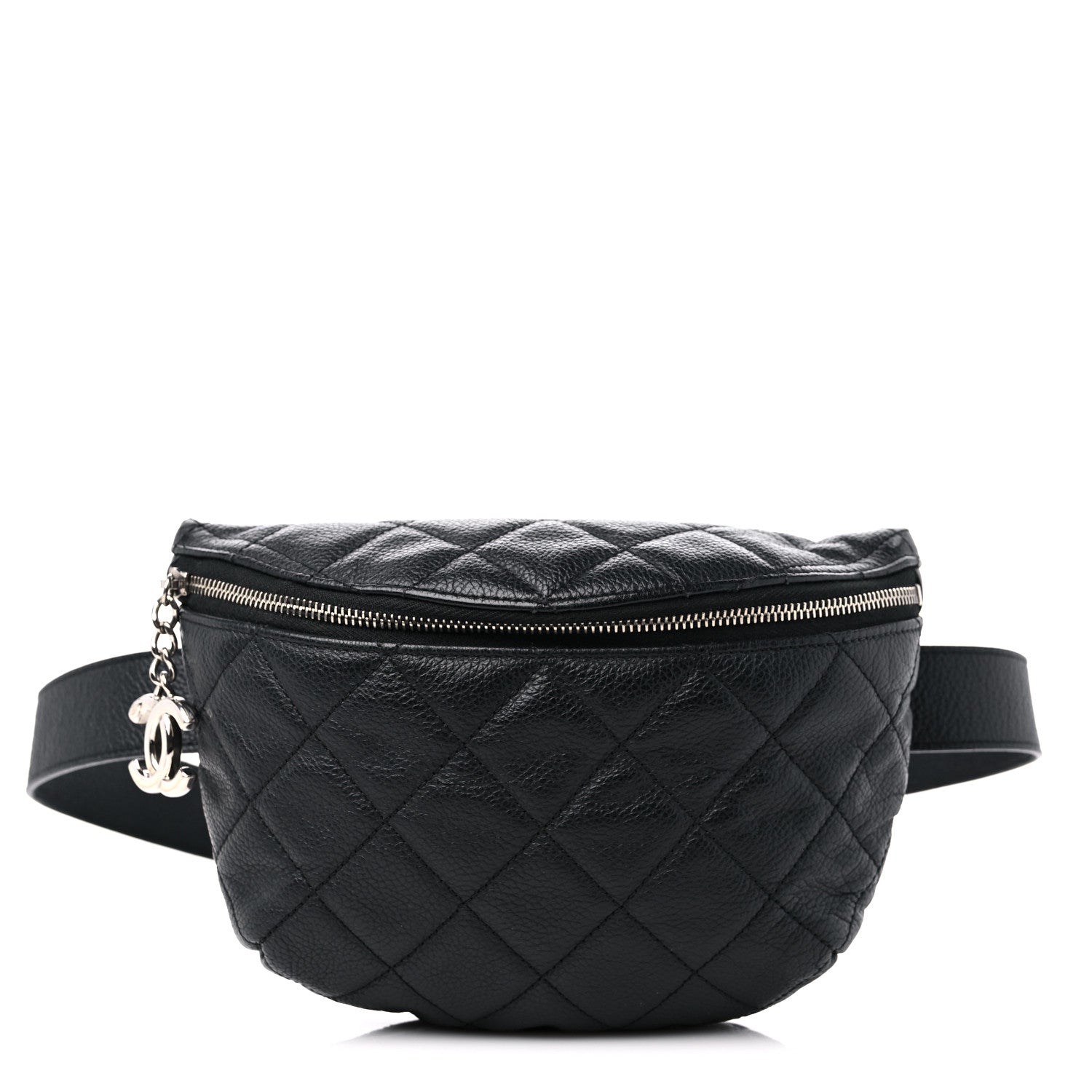 Chanel Grained Calfskin Quilted Waist Belt Bag Black 1 of 10