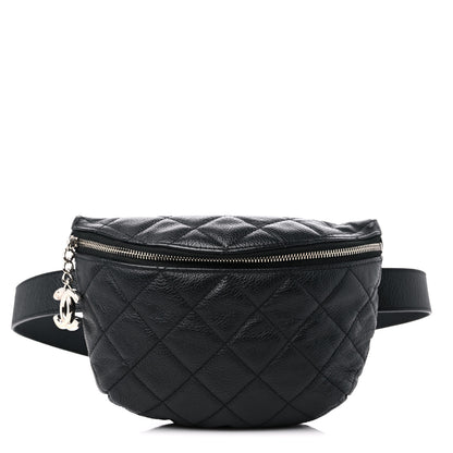 Chanel Grained Calfskin Quilted Waist Belt Bag Black 1 of 10