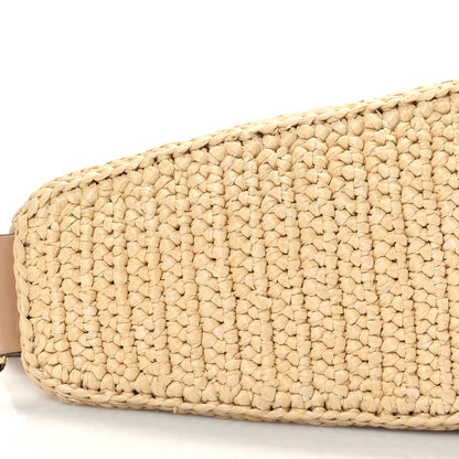 Prada Yarn Raffia Effect Crochet Triangle Shoulder Bag Naturale 9 of 11