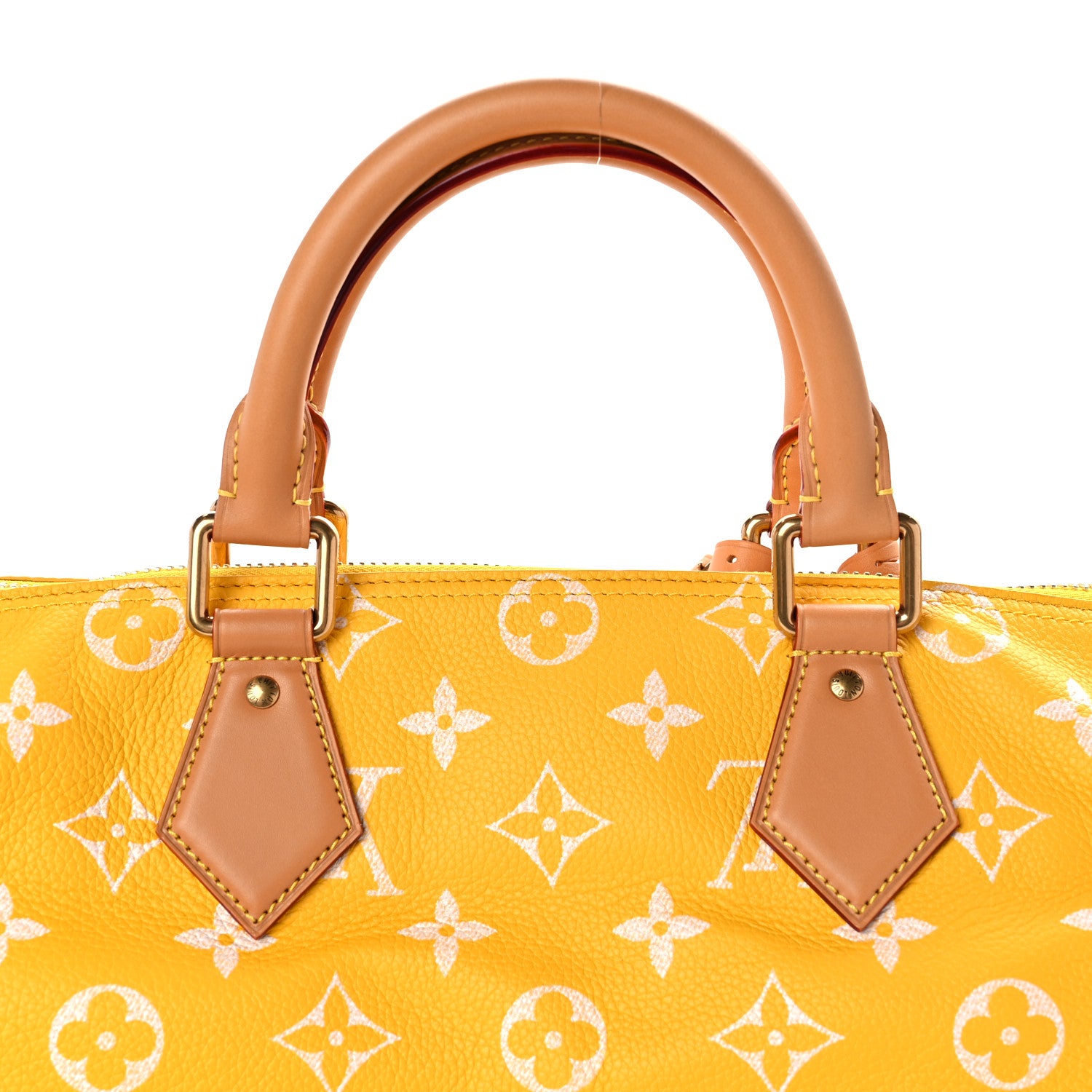 Louis Vuitton Calfskin Monogram Speedy P9 Bandouliere 40 Jaune Mat 10 of 12