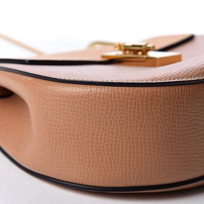 Chloe Grained Calfskin Lambskin Bi-Color Drew Shoulder Bag Wet Sand Sunflower 5 of 9