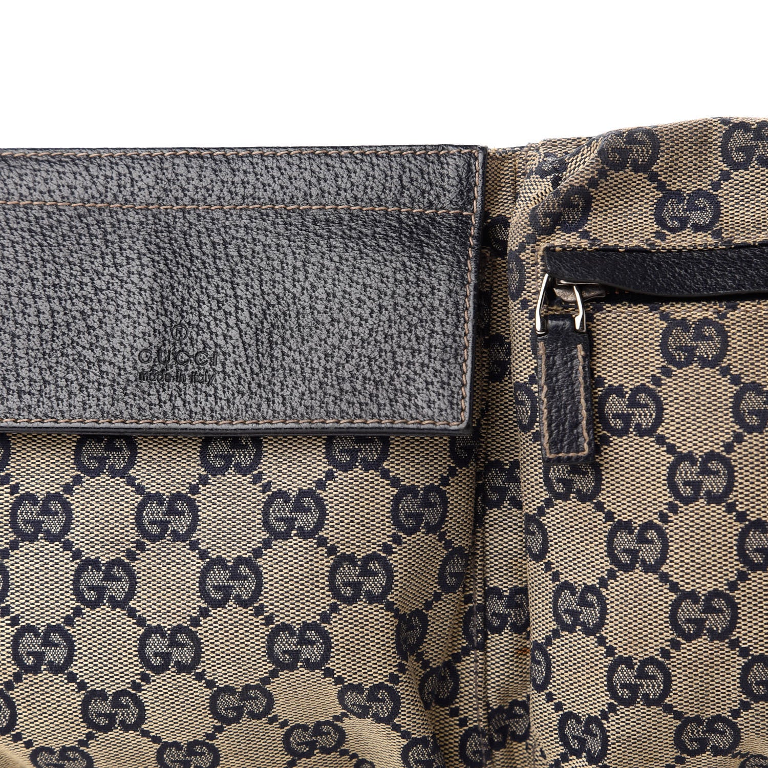 Gucci GG Monogram Web Double Pocket Belt Bag Navy 10 of 10