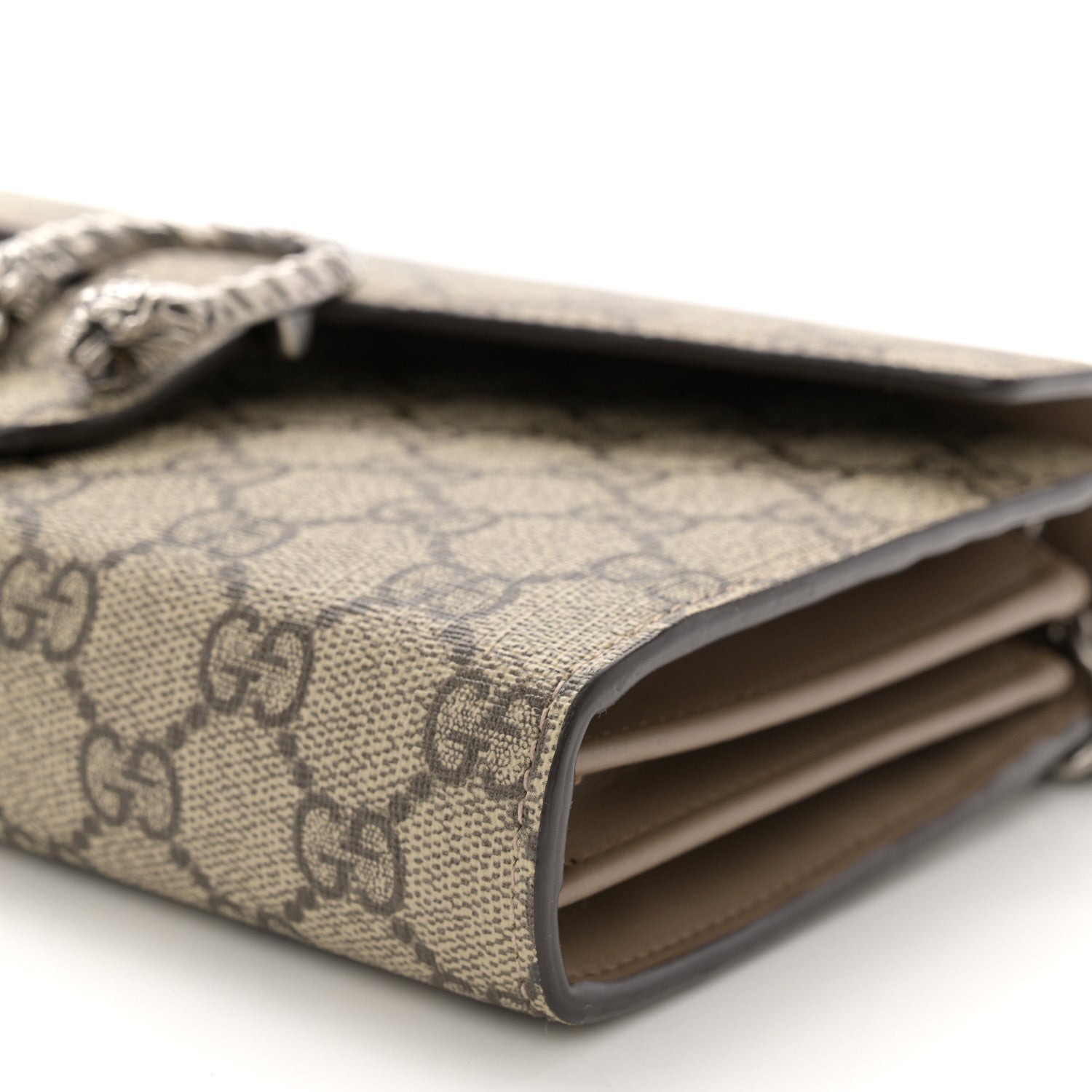 Gucci GG Supreme Monogram Mini Dionysus Chain Wallet Beige Taupe 10 of 11