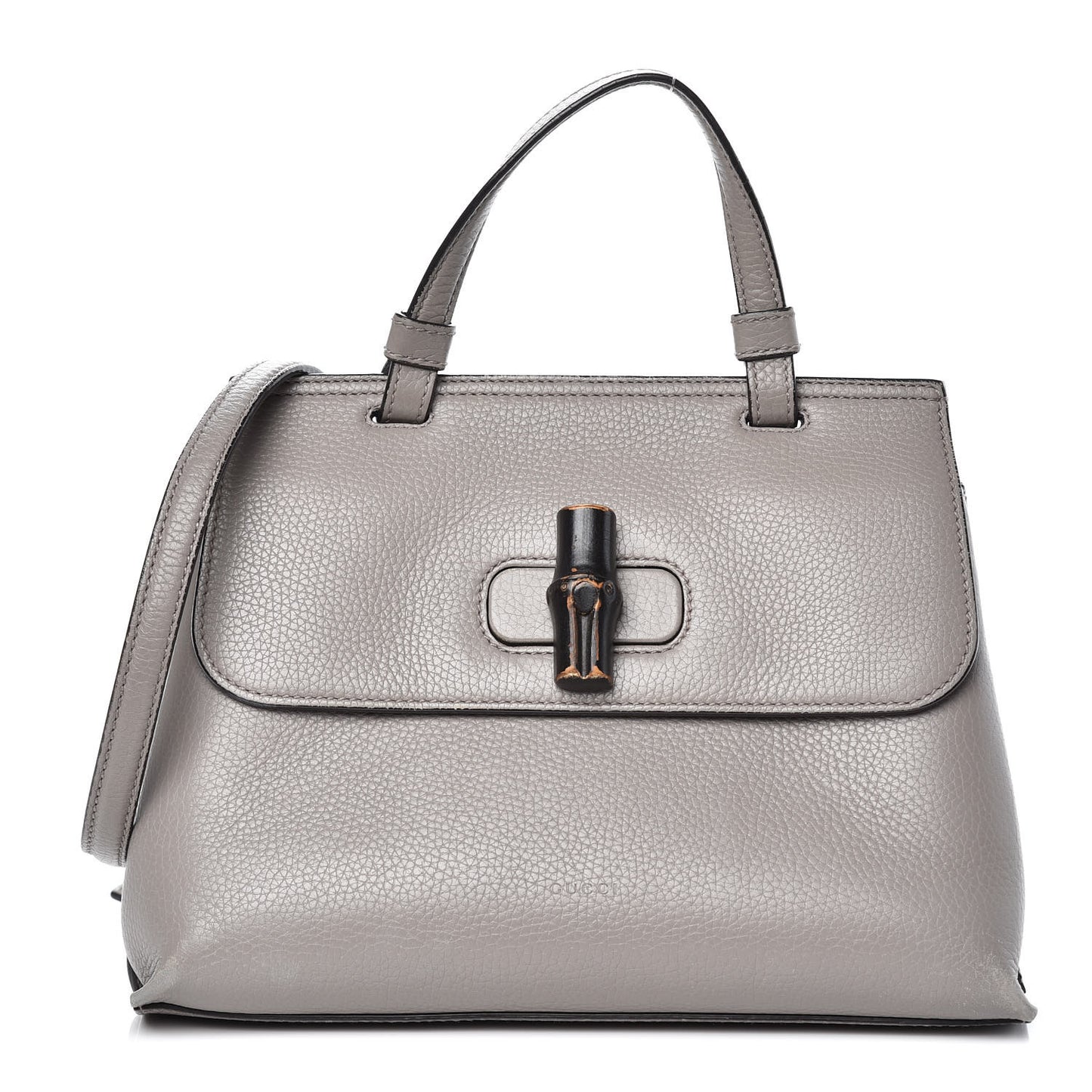 Cellarius Calfskin Small Bamboo Daily Top Handle Bag Storm Grey