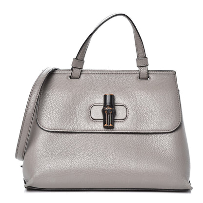 Gucci Cellarius Calfskin Small Bamboo Daily Top Handle Bag Storm Grey 1 of 13