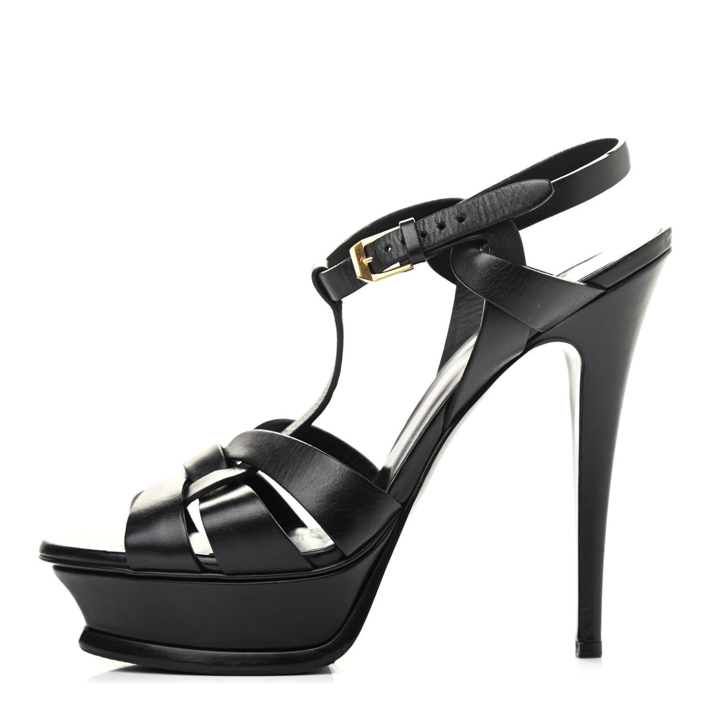 Calfskin Tribute 105 Platform Sandals 39.5 Black