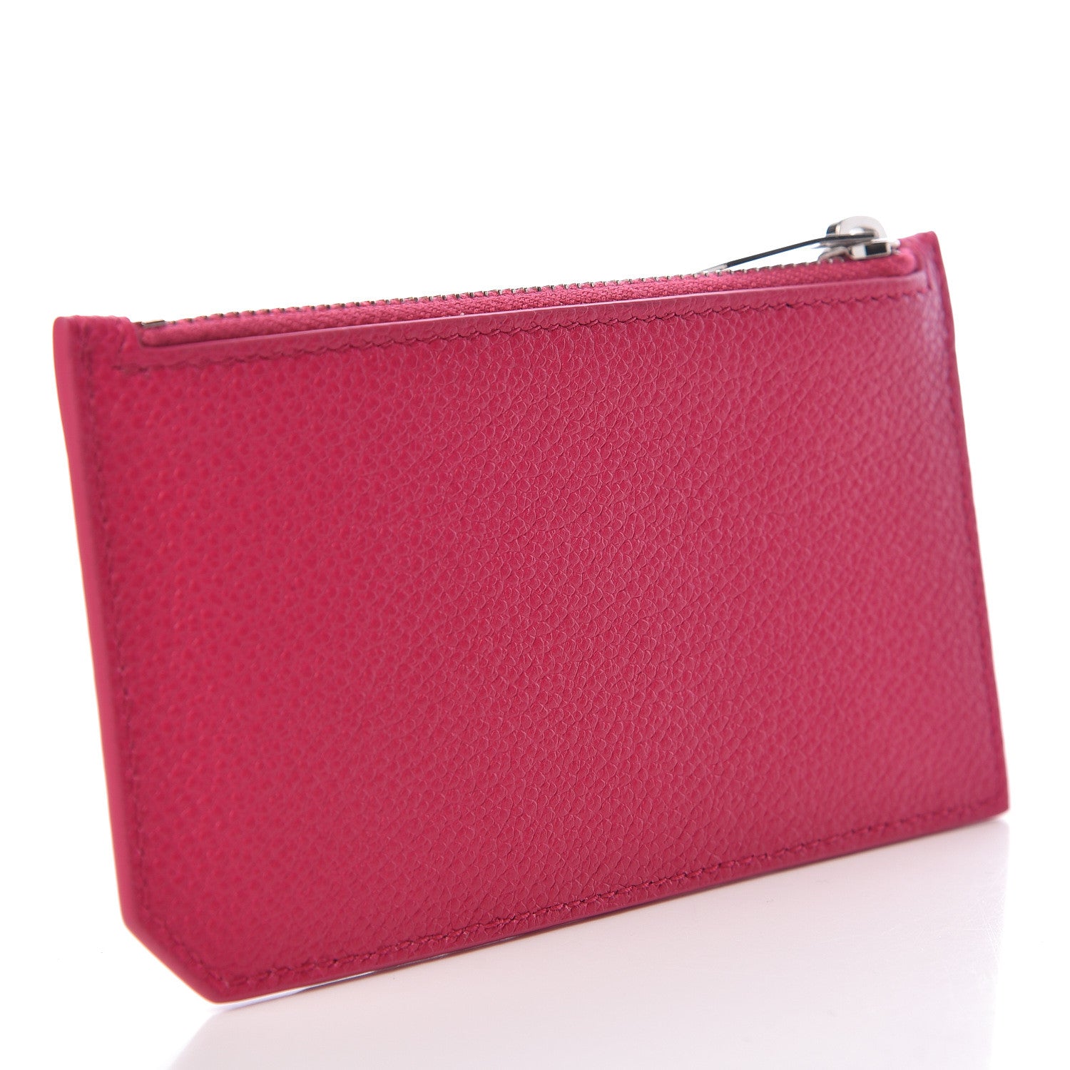 Saint Laurent Grained Calfskin 5 Fragments Zip Pouch Card Holder Bubblegum 3 of 8