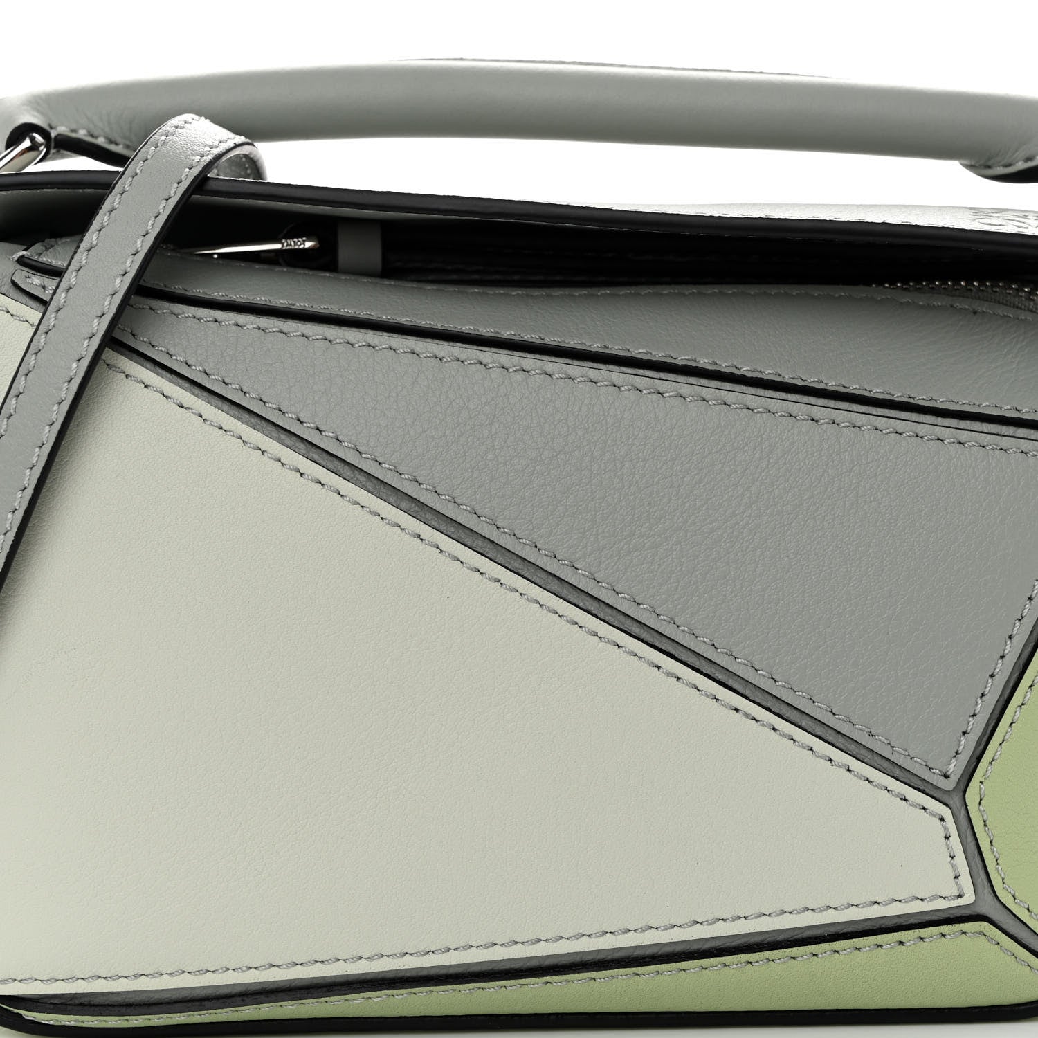 Loewe Calfskin Mini Puzzle Bag Ash Grey Light Celadon 7 of 9