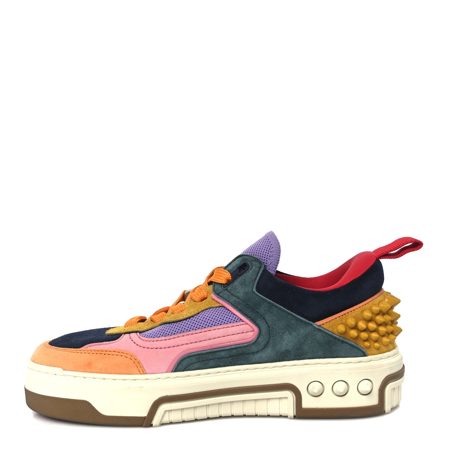 Calfskin Suede Spike Astroloubi Donna Low Top Sneakers 37.5 Multicolor