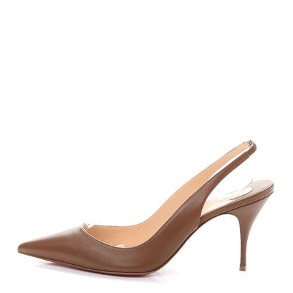 Christian Louboutin Nappa Clare Sling 80 Pumps 39.5 Cuoio 1 of 8