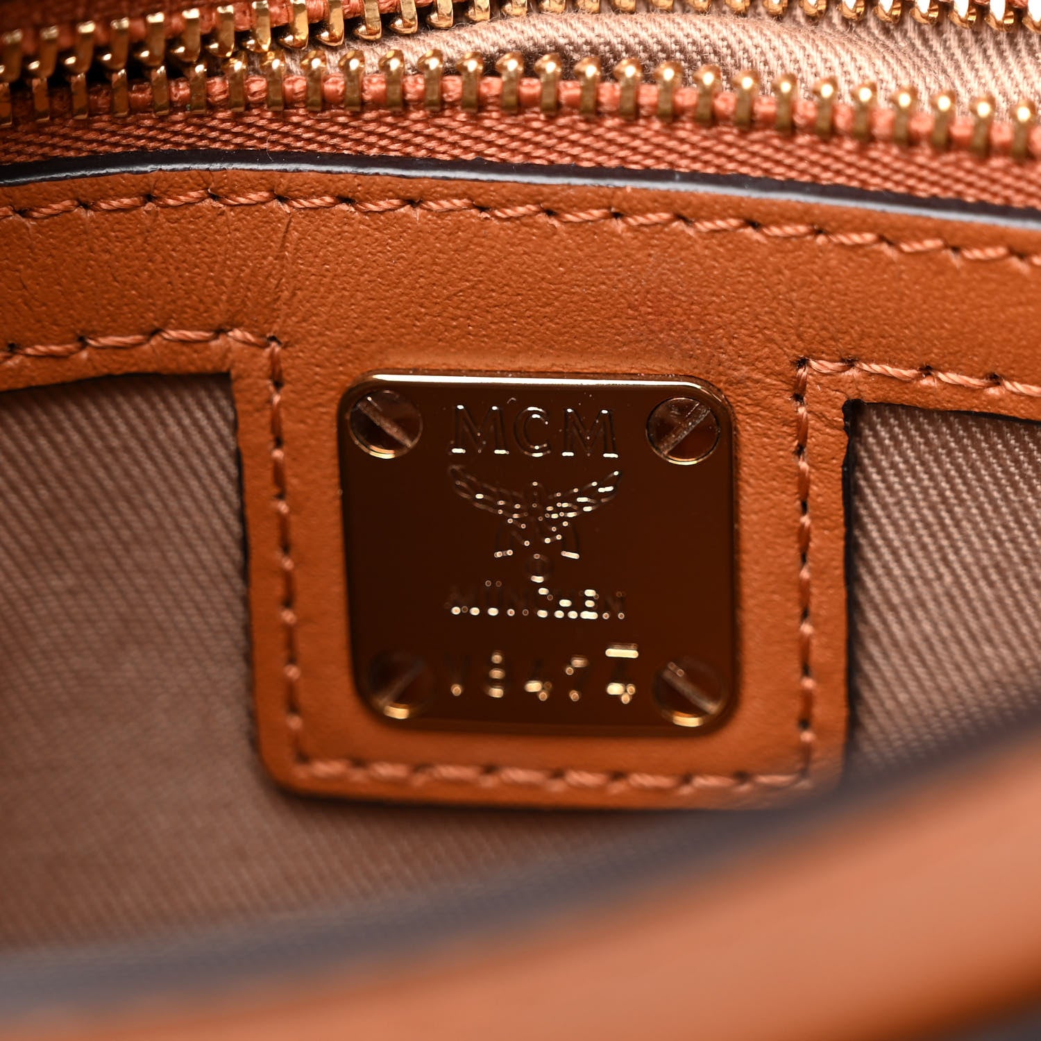 MCM Visetos Tracy Crossbody Cognac 6 of 11