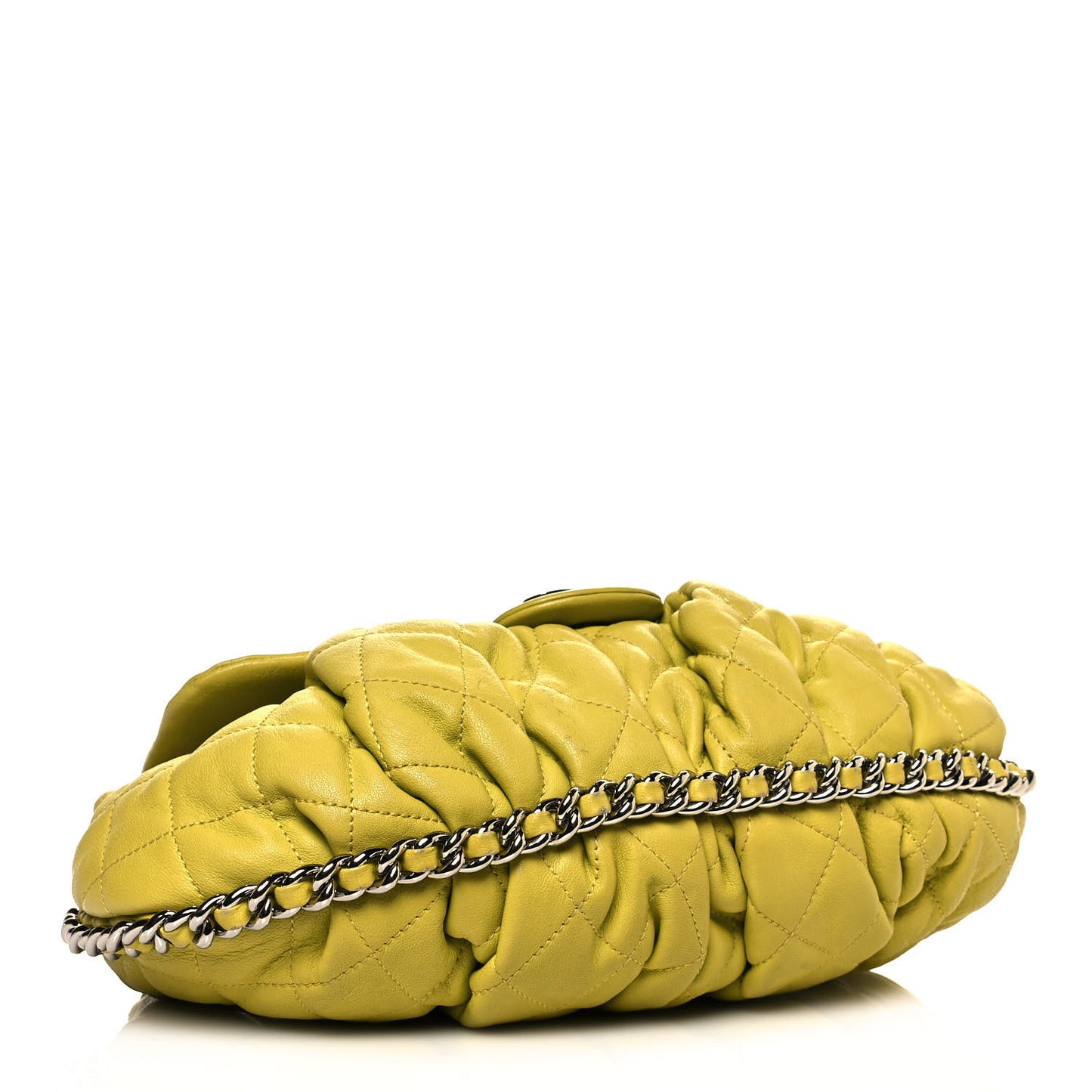 Washed Lambskin Chain Around Medium Messenger Yellow