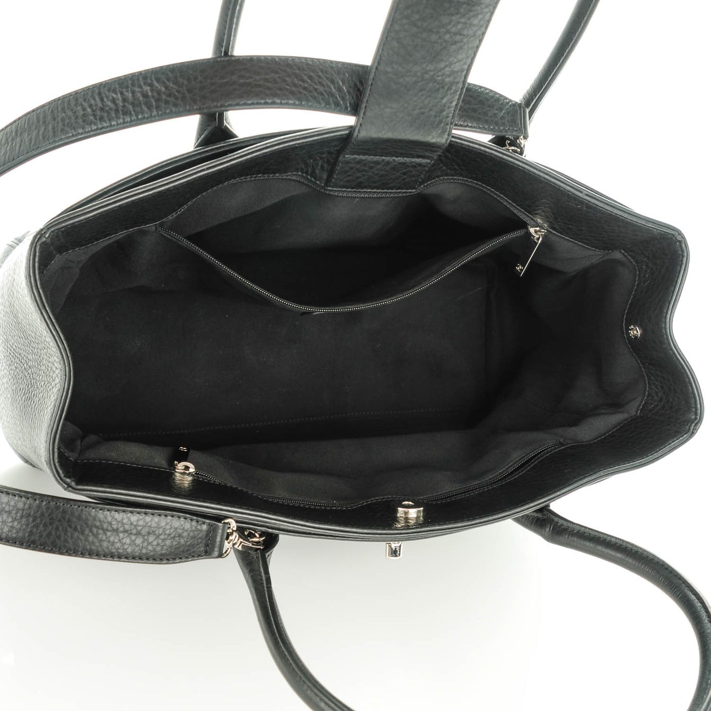 Deerskin Cerf Executive Shopper Tote Black