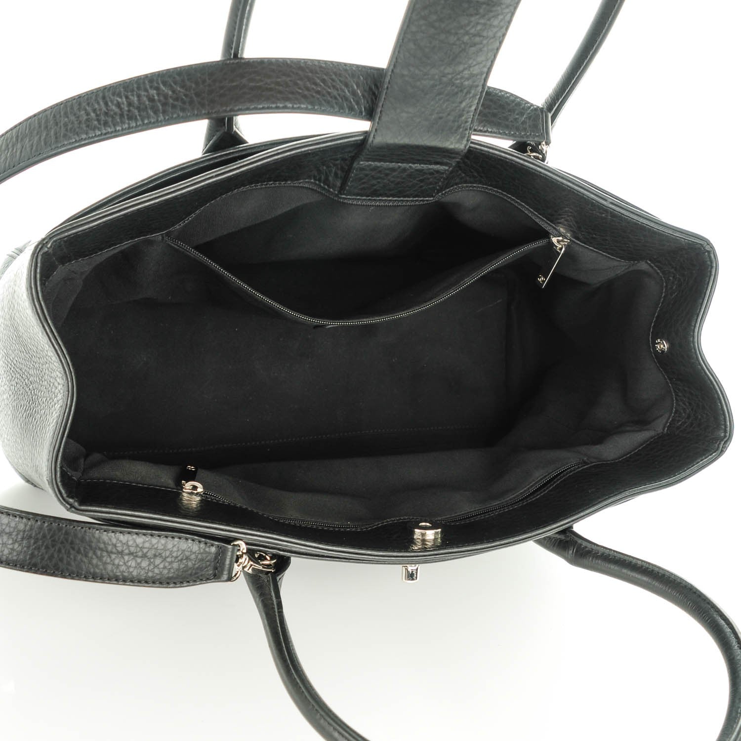 Chanel Deerskin Cerf Executive Shopper Tote Black 5 of 7