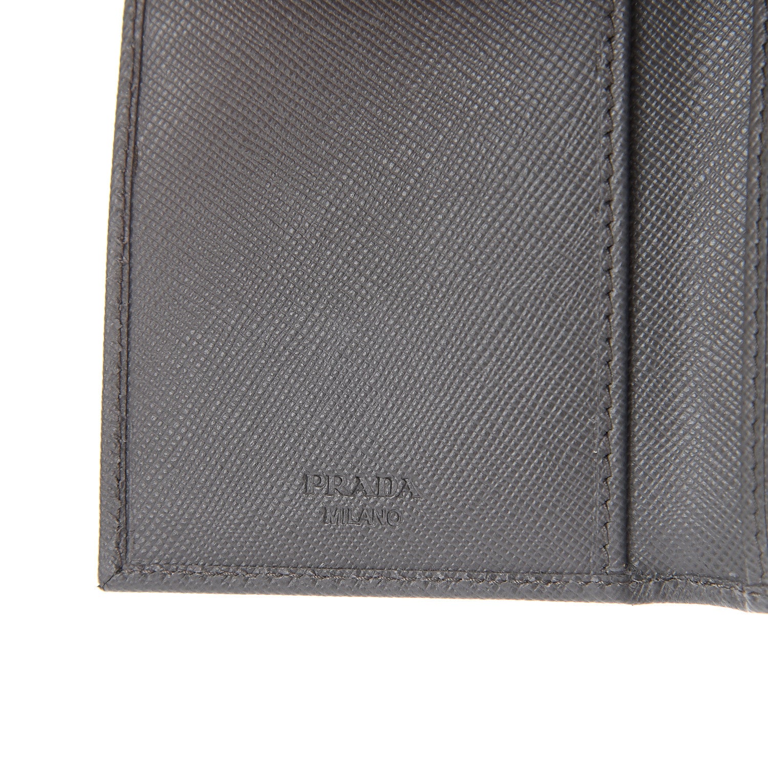 Prada Saffiano Bi-Fold Card Holder Marmo 5 of 5