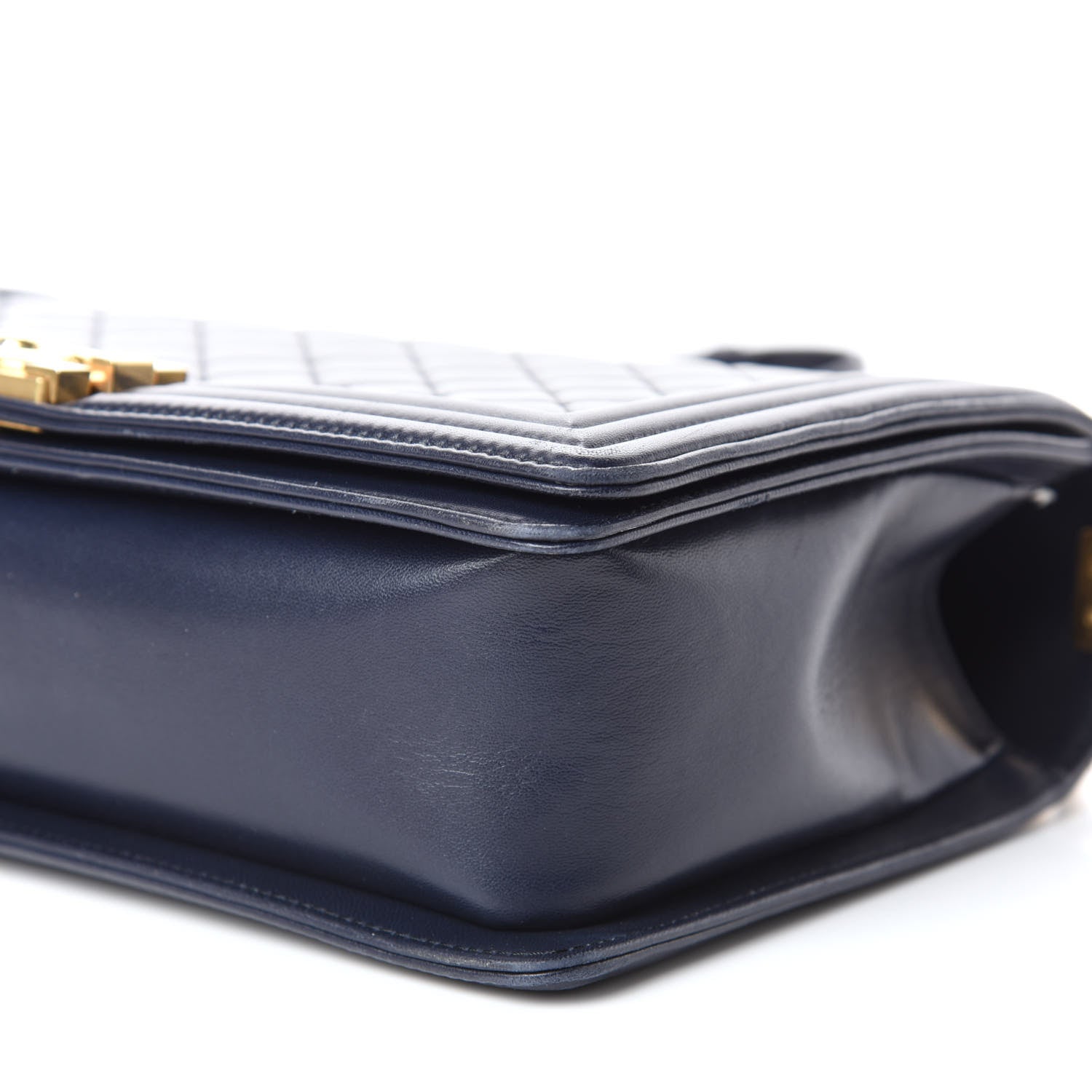Chanel Lambskin Quilted New Medium Boy Flap Navy 9 of 9