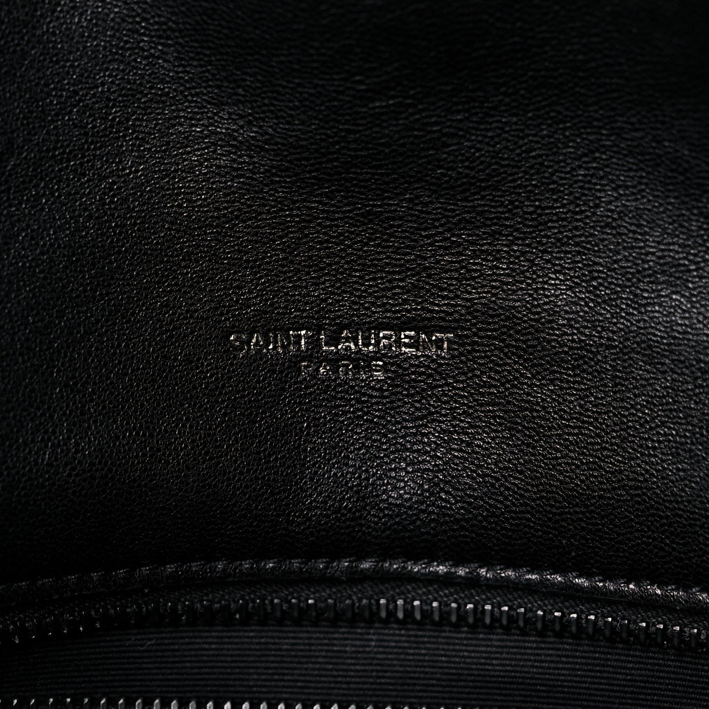 Lambskin Quilted Medium Loulou Puffer Monogram Chain Satchel Black