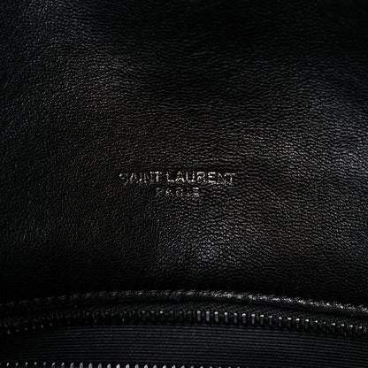 Saint Laurent Lambskin Quilted Medium Loulou Puffer Monogram Chain Satchel Black 5 of 16