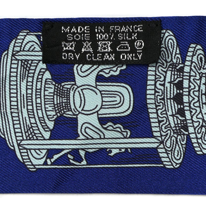 Hermes Silk Merveilleuses Lanternes Twilly Indigo Orange Bleu Glacier 5 of 5