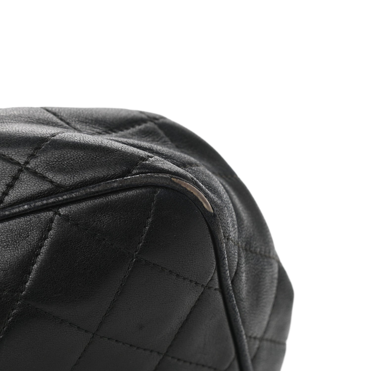 Chanel Lambskin Quilted CC Tassel Camera Case Black 13 of 15