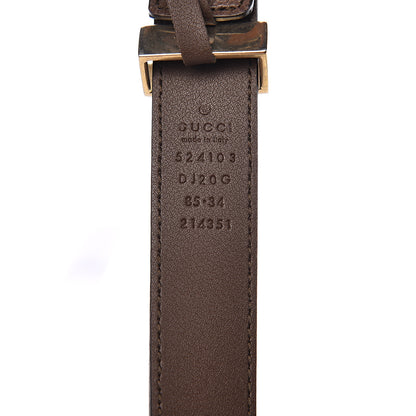 Gucci Textured Dollar Calfskin Torchon Double G 25mm Belt 85 34 New Acero 3 of 5