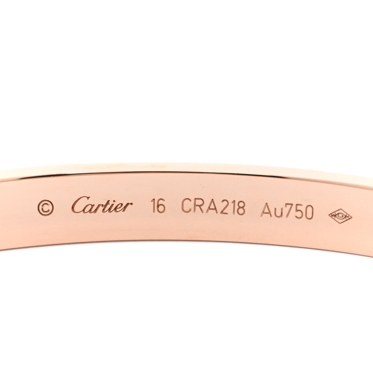18K Pink Gold LOVE Bracelet 16
