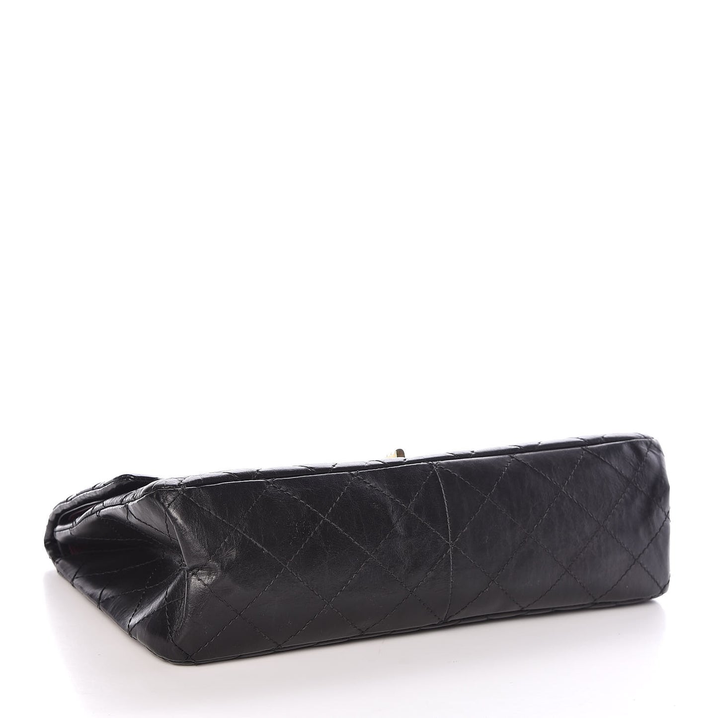 Aged Calfskin Quilted 2.55 Reissue 227 Flap Black