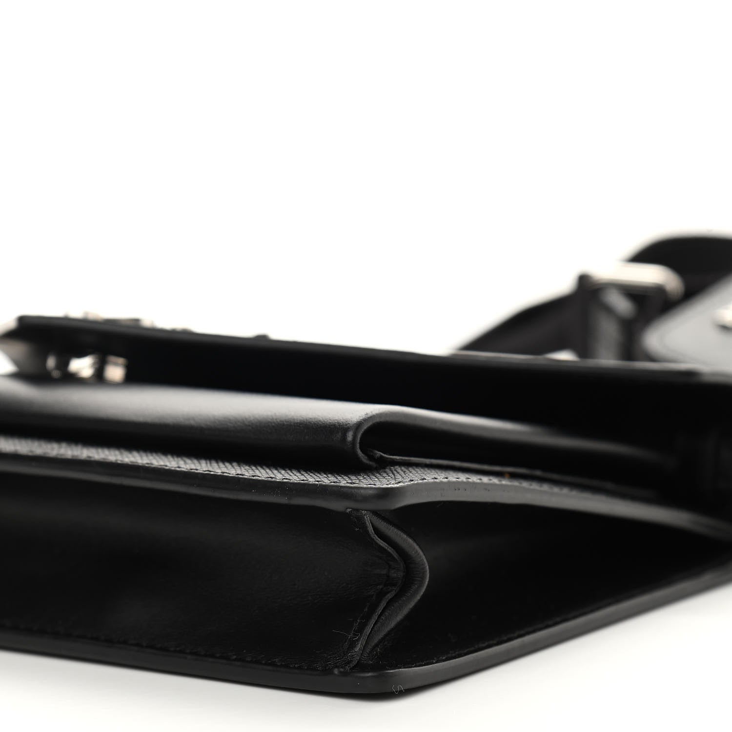 Prada Saffiano City Calf Mini Envelope Bag Black 9 of 9