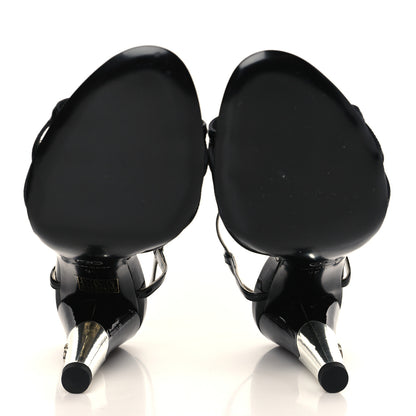 Chanel Patent CC Sandals 39 Black 5 of 8